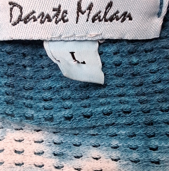 Dante Malan Blue & White Tie Dye Top   Size L - Picture 15 of 15